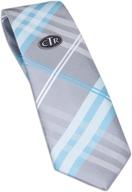 👔 stylish boys blue stripe baptism 45 inch necktie - perfect accessory for boys' formal attire logo