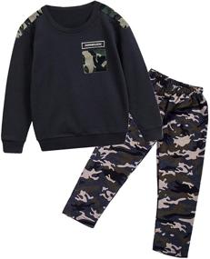 img 4 attached to 🩳 Koupa Boys Camo Tank Top and Shorts Set - Kids Clothing Outfits