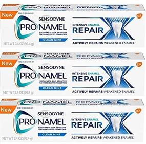 img 4 attached to 🦷 Sensodyne ProNamel, Clean Mint, Intensive Repair - Pack of 3 (3.4oz) - Effective Dental Sensitivity Relief