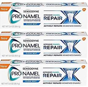 img 1 attached to 🦷 Sensodyne ProNamel, Clean Mint, Intensive Repair - Pack of 3 (3.4oz) - Effective Dental Sensitivity Relief