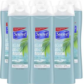 img 4 attached to Ocean Breeze Suave Essentials Body Wash - Hydration & Soothing Sea Algae Extract, Vitamin E - 15 oz, Pack of 6