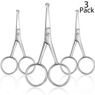 scissors stainless eyebrows moustache grooming shave & hair removal logo