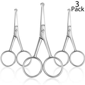 img 4 attached to Scissors Stainless Eyebrows Moustache Grooming Shave & Hair Removal