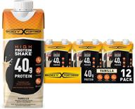 🥛 40g protein shake, vanilla flavor, 11oz ready-to-drink pack of 12 - body fortress logo