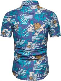 img 3 attached to KISSQIQI Tracksuit Flower Hawaiian Casual Men's Clothing