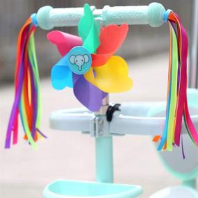 img 1 attached to 🚲 Colorful Polyester Bike Streamers: Vibrant Bicycle Handlebar Decorations for Kids - MOHLX Bike Grips Tassel Streamers and Baby Carrier Accessories