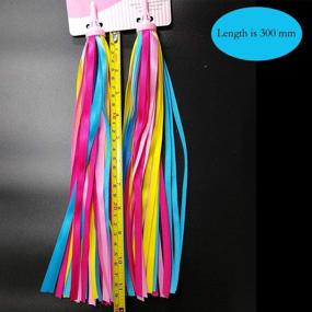 img 3 attached to 🚲 Colorful Polyester Bike Streamers: Vibrant Bicycle Handlebar Decorations for Kids - MOHLX Bike Grips Tassel Streamers and Baby Carrier Accessories