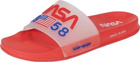 img 4 attached to 🚀 NASA Slides Sandals: Unisex Shoes for Men and Women