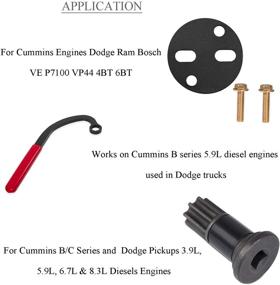 img 3 attached to Durable 13mm Idle Lock Nut Wrench, Injection Pump Gear Puller and Barring Tool for 1989-2002 Dodge Ram VE P7100 VP44 Cummins B/C Series and Pickups: Compatible with 3.9L, 5.9L etc.