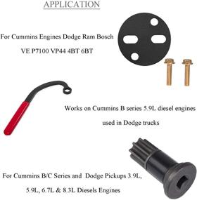 img 3 attached to Прочный ключ для гайки холостого хода 13 мм, съемник шестерни топливного насоса и стопорный инструмент для Dodge Ram 1989-2002 года с двигателями Cummins VE P7100 VP44 B/C Series и Pickups: совместим с двигателями 3,9 л, 5,9 л и т. д.