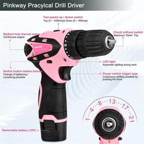 img 3 attached to 🔧 РОЗОВАЯ Безключевая аккумуляторная отвертка PINKWAY