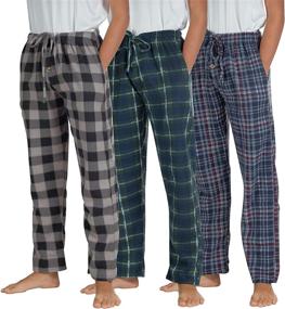 img 4 attached to 🎅 Набор пижам из фланели для мальчиков - идеальная новогодняя одежда и спальные принадлежности в категории пижам и халатов