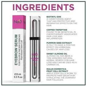 img 1 attached to 🌱 NuOrganic Eyebrow Serum Growth Enhancer Gel - Naturally Enhance Brow Growth, Increase Fullness, Darkness & Thickness - Plant-Based Stem Cell Serum with Biotin & Growth Peptides - Rapid Absorption - Vegan & Cruelty-Free (8ML)