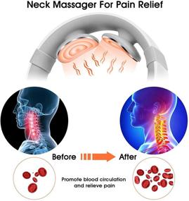 img 1 attached to 🔌 Cordless Electric Pulse Neck Massager with Heat, Intelligent Deep Tissue Trigger Point Massager for Pain Relief, 6 Modes 15 Levels, Portable Neck Massager for Women and Men - Perfect Gift (ST-304)