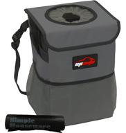 🚗 versatile and stylish dark grey car trash can: epauto waterproof with lid and storage pockets logo