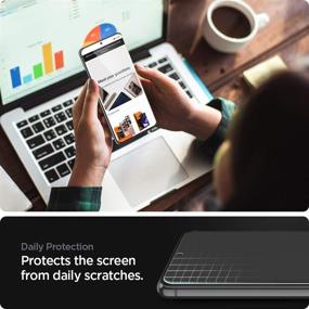 img 3 attached to Спиген НеоФлекс защитная пленка 2 шт. для Samsung Galaxy S21 Ultra (2021) - удобна для чехла