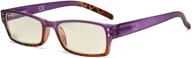 👓 stylish eyekepper blue light filter glasses for women - protect eyes from uv420 and maintain fashionable computer reading experience - purple +2.50 logo