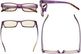 img 2 attached to 👓 Stylish Eyekepper Blue Light Filter Glasses for Women - Protect Eyes from UV420 and Maintain Fashionable Computer Reading Experience - Purple +2.50