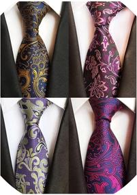 img 3 attached to 👔 Effortlessly Stylish: Mens Necktie Woven JACQUARD Classic