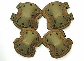 img 4 attached to 🔥 FIRECLUB Airsoft SWAT X-Cap Knee & Elbow Pads: Efficient Protection for Airsoft and Paintball in Desert Tan