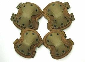 img 3 attached to 🔥 FIRECLUB Airsoft SWAT X-Cap Knee & Elbow Pads: Efficient Protection for Airsoft and Paintball in Desert Tan