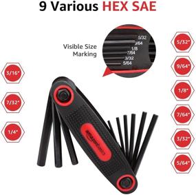 img 3 attached to AmazonBasics Foldable Hex Key Set