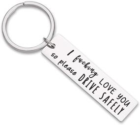 img 4 attached to 🔑 Fathers Keychain Boyfriend Birthday Rectangle: Ideal Gift with a Personal Touch