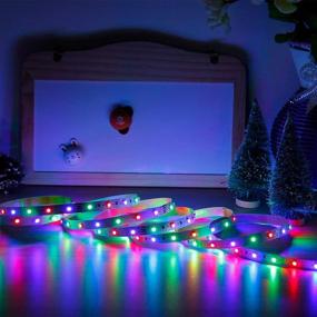 img 1 attached to 🌈 SUPERNIGHT LED Light Strip with Remote Controller Power Adapter, Mixed Color Changing RGB Rope Lights, 16.4ft SMD 300 LEDs Flexible Tape DC 12V for Indoor Lighting, Bedroom Decor, Car Accent, TV Backlighting