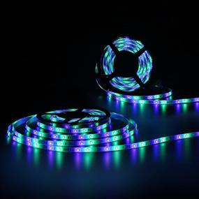 img 3 attached to 🌈 SUPERNIGHT LED Light Strip with Remote Controller Power Adapter, Mixed Color Changing RGB Rope Lights, 16.4ft SMD 300 LEDs Flexible Tape DC 12V for Indoor Lighting, Bedroom Decor, Car Accent, TV Backlighting