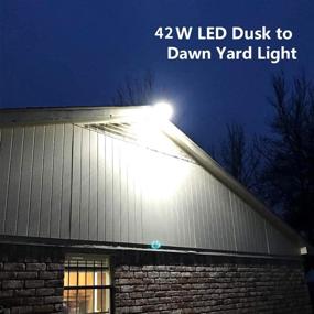 img 3 attached to 🏡 CINOTON LED Barn Light 42W: High-Intensity 5000K Daylight Dusk to Dawn Outdoor Lighting for Enhanced Security and Energy Efficiency