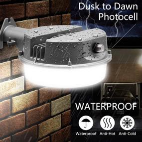 img 1 attached to 🏡 CINOTON LED Barn Light 42W: High-Intensity 5000K Daylight Dusk to Dawn Outdoor Lighting for Enhanced Security and Energy Efficiency