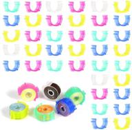 🧵 pack of 100 sewing bobbin clips, assorted colors - plastic clamps for thread spool organization and storage logo