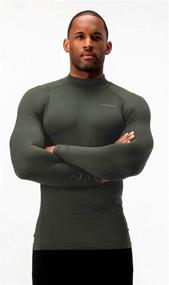 img 1 attached to 🔥 Stay Warm and Stylish with DEVOPS 2 Pack Men's Thermal Turtle Mock Neck Shirts