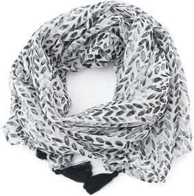 img 2 attached to Floral Lightweight Women's Scarf: Stylish Accessory for Women's Scarves & Wraps