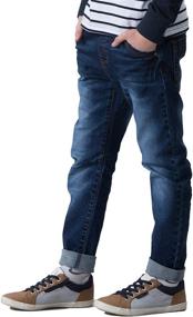 img 4 attached to 👖 Stylish Leo&Lily Boys' Big Jeans: Comfortable and Trendy Apparel for Kids