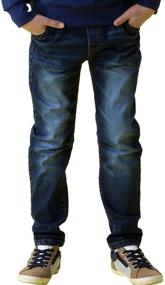 img 1 attached to 👖 Stylish Leo&Lily Boys' Big Jeans: Comfortable and Trendy Apparel for Kids