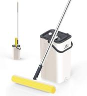 🧽 learja premium pva sponge mop - hands-free washing for efficient floor cleaning - professional mops with upgraded squeeze mop and bucket set (1 beige bucket + 1 yellow mop head) logo