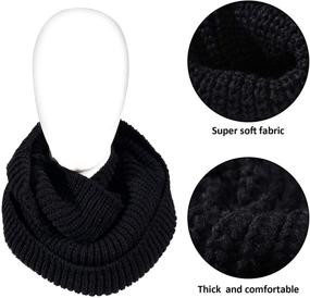 img 1 attached to Stylish Winter Cat Ear Beanie Hat, Neck Warmer Scarf & Touchscreen Gloves Set