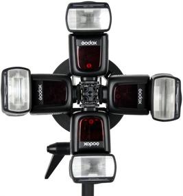 img 3 attached to 📷 Godox S-FA Four Speedlite Adapter Hot Shoe Mount Holder for S-Type Bracket, Hot Shoe Flash Speedlite + CEARI Microfiber Cleaning Cloth
