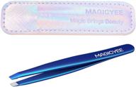 🔵 magicyee professional tweezers for eyebrows: effective ingrown hair and facial hair removal tool in blue - ideal gift for women logo