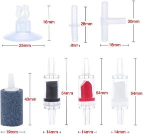 img 3 attached to ESUMIC Fish Tank Air Pump Accessories Kit - 60 Pieces: 18 Check Valves, 6 Bubble Air Stones, 12 Suction Cup Clips, 24 I & T Type Connectors