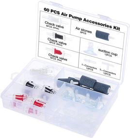 img 4 attached to ESUMIC Fish Tank Air Pump Accessories Kit - 60 Pieces: 18 Check Valves, 6 Bubble Air Stones, 12 Suction Cup Clips, 24 I & T Type Connectors