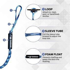 img 2 attached to High-Quality Bungee Dock and Anchor Line: 4-5.5 ft – Blue/Black. Provides Outstanding Shock Absorption for Cleats, Docks, Pylons, and Anchors. Minimizes Tension on Your Boat, Pontoon, PWC, Jet Ski, or Kayak.