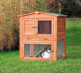 img 3 attached to 🐇 Trixie Natura Rabbit Hutch: Outdoor Run, Ramp, Hinged Roof with Locking Arms - Ideal for Rabbits and Guinea Pigs