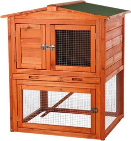 img 4 attached to 🐇 Trixie Natura Rabbit Hutch: Outdoor Run, Ramp, Hinged Roof with Locking Arms - Ideal for Rabbits and Guinea Pigs