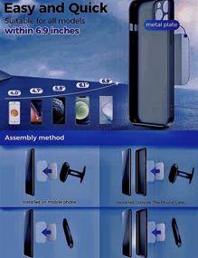 img 1 attached to Strip Shaped Magnetic Dashboard 360°Adjustmen Smartphones MiniTablets
