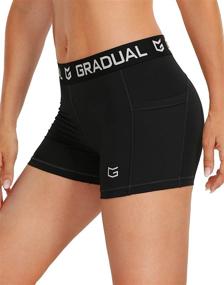 img 2 attached to 🏐 G Gradual Women's Volleyball Shorts: 3"/7" Compression Pro Workout Shorts for Ultimate Performance