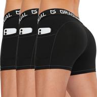 🏐 g gradual women's volleyball shorts: 3"/7" compression pro workout shorts for ultimate performance logo