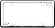 🌟 nouveau chrome license plate frame by cruiser accessories: stylish design with fastener caps logo