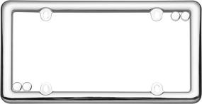 img 3 attached to 🌟 Nouveau Chrome License Plate Frame by Cruiser Accessories: Stylish Design with Fastener Caps